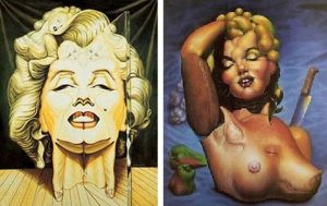 4 Marlyn in 2 paintings of O Ocampo